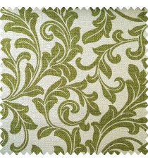 Green brown and cream color beautiful traditional designs texture finished background swirls bold finished pattern polyester main curtain